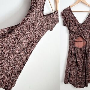 Pact opened back printed stretch jersey dress